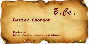 Better Csongor névjegykártya